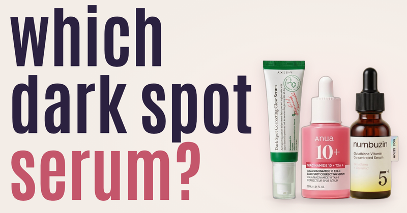 Which Korean Dark Spot Serum? Niacinamide and Tranexamic Acid in Anua, numbuzin and AXIS-Y