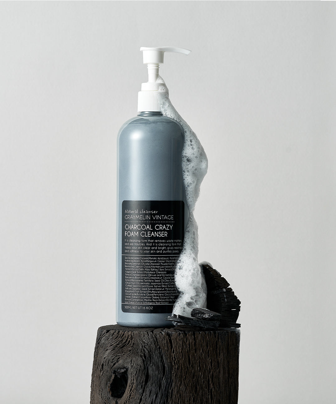 piyonna Cleansing Foam 500ml Charcoal Soins visage Démaquillage Mousse nettoyante