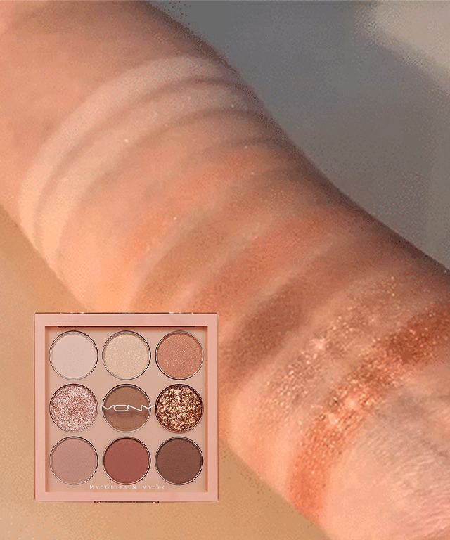 piyonna Sparkling Glitter Eye Palette – Shimmer, Nude Tone Mood, 9g Makeup Eye Makeup Eye Shadow