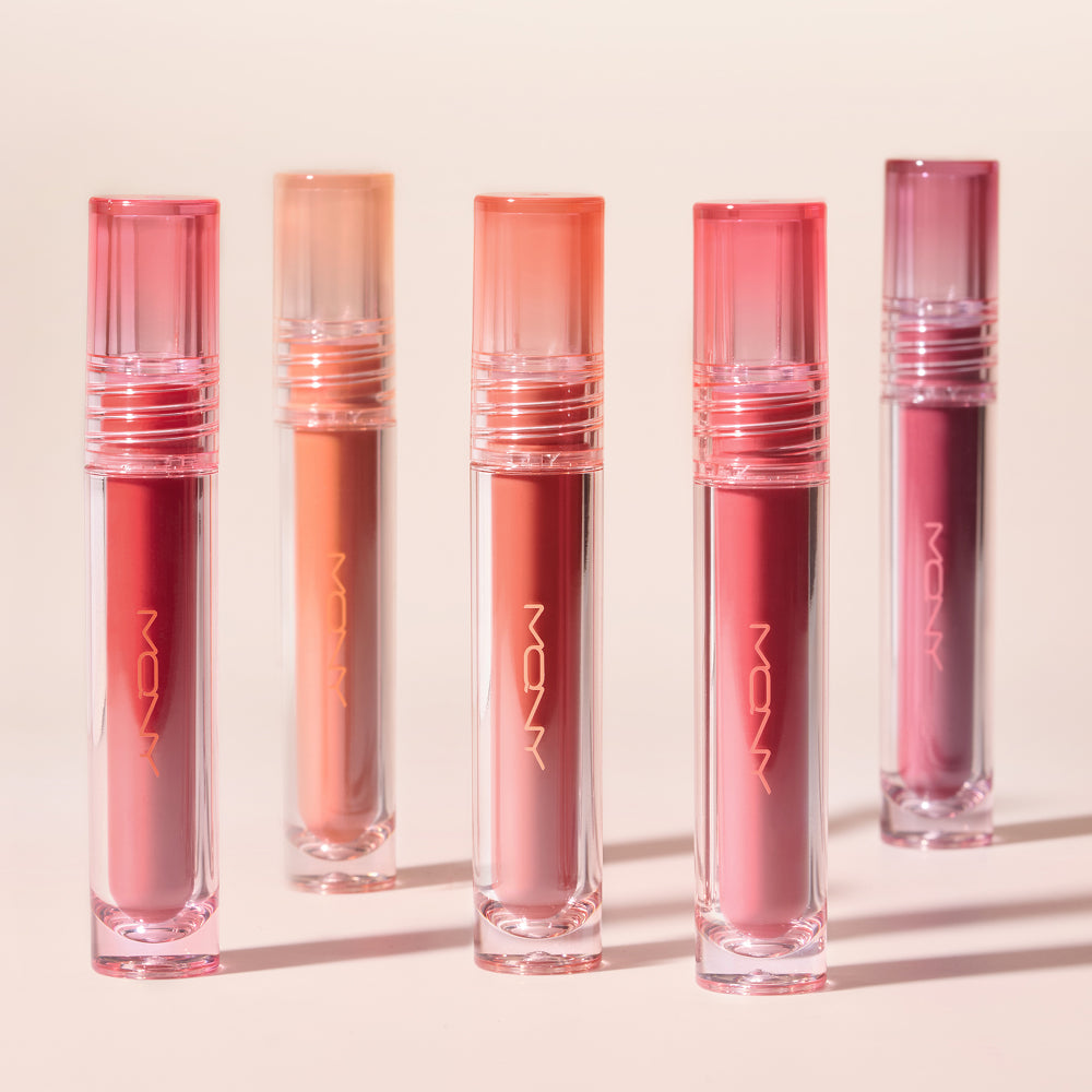 piyonna MACQUEEN NEW YORK Juicy Fit Tint 5 Colors / Long-Lasting Glossy Water Tint / Glow Lip Tint Maquillage Lèvres Encre à lèvres