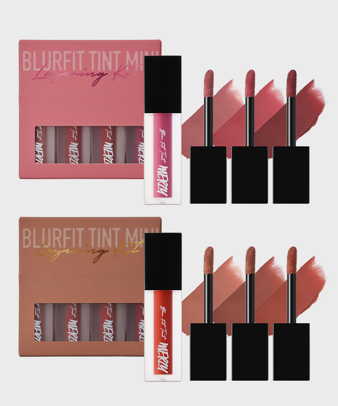 piyonna Blurfit Tint Mini Layering Kit (Warm Tone/Cool Tone) Maquillage Lèvres Encre à lèvres