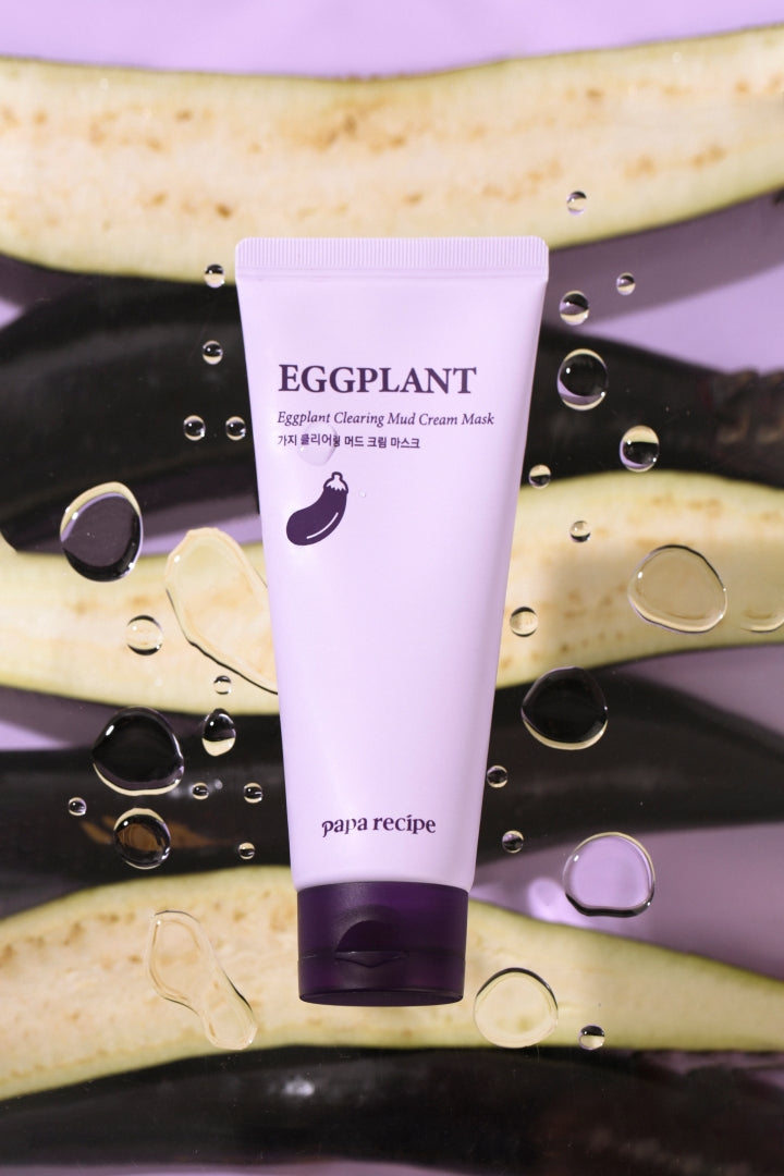 piyonna Eggplant Clearing Mud Cream Mask 100ml Soin de la peau Masque Masque à rincer