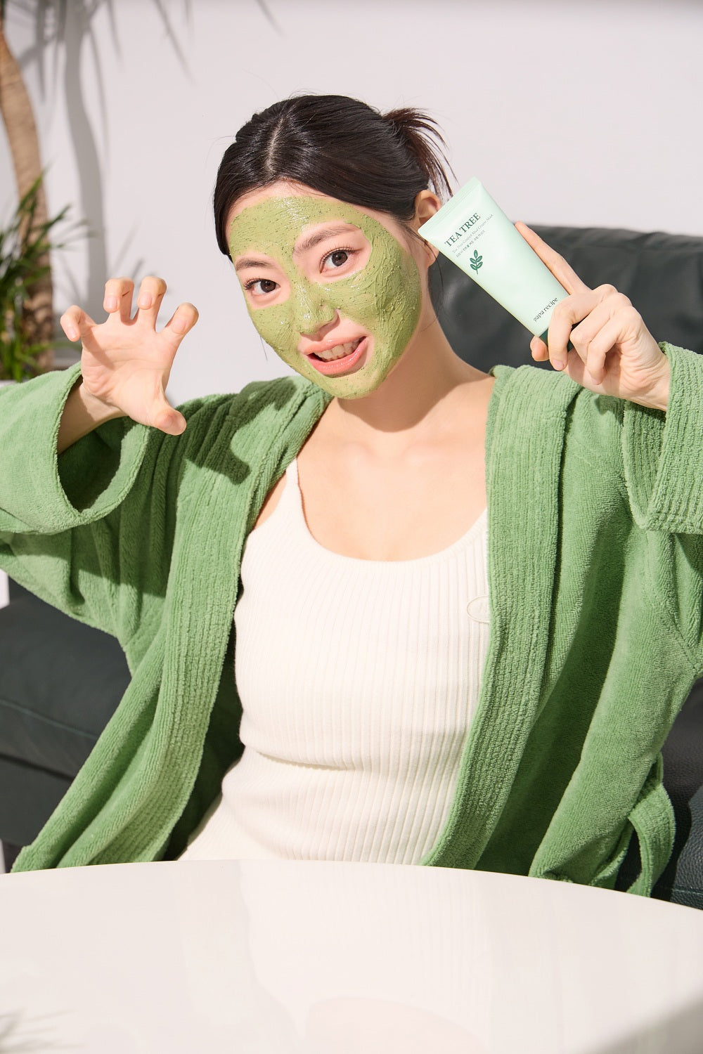 piyonna Tea Tree Control Mud Cream Mask 100ml Soin de la peau Masque Masque à rincer