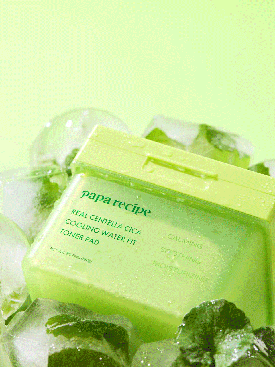 piyonna Real Centella Cica Cooling Water Fit Toner Pad 80pcs Soin de la peau Lotion tonique Pads tonifiants