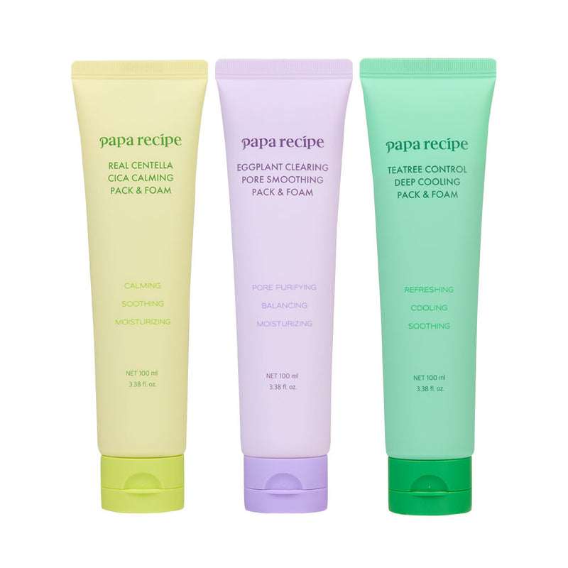 piyonna Eggplant Clearing Pore Smoothing Pack & Foam 100ml Face Care
