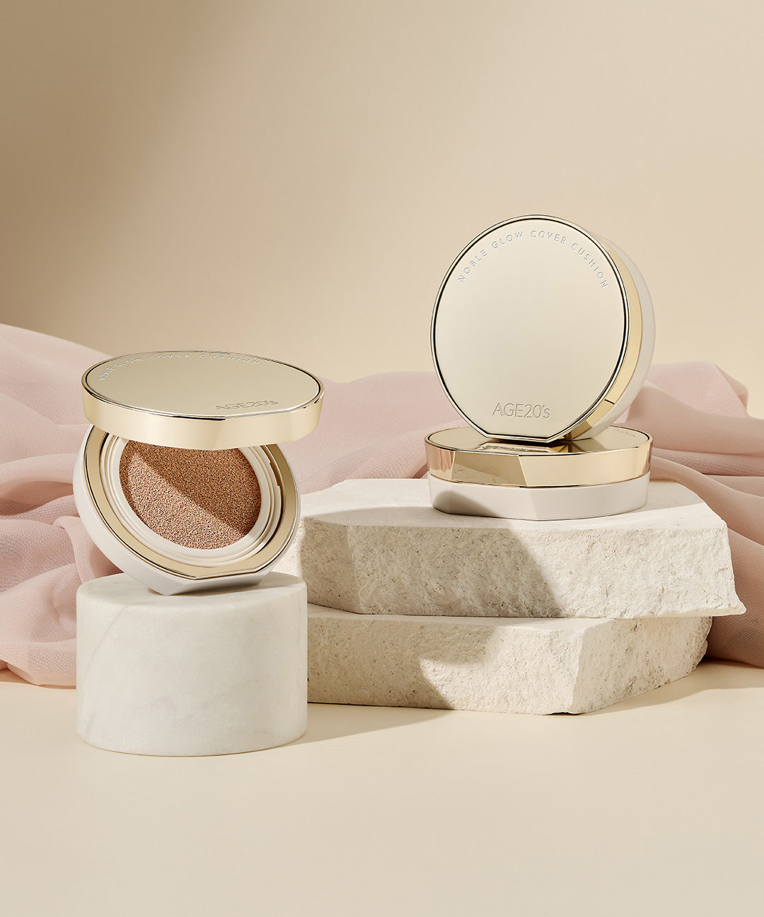 piyonna Noble Glow Cover Cushion with Refill Maquillage Teint Cushion