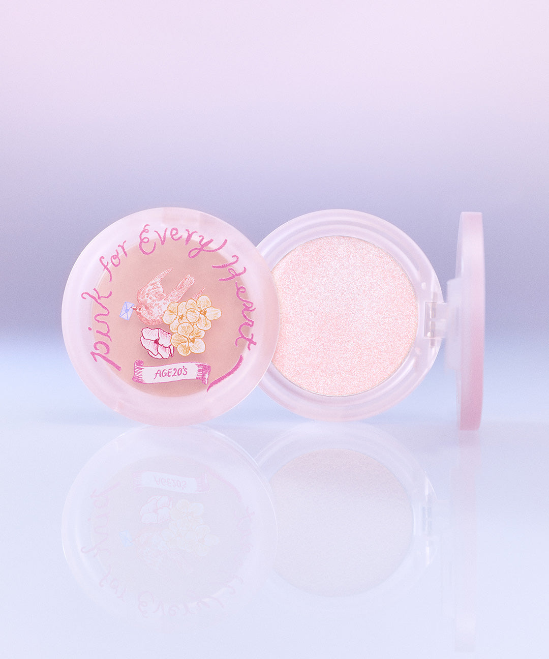 piyonna Pink For Every Heart Edition Careglow Highlighter with Finger Puff Maquillage Joues Highlighter