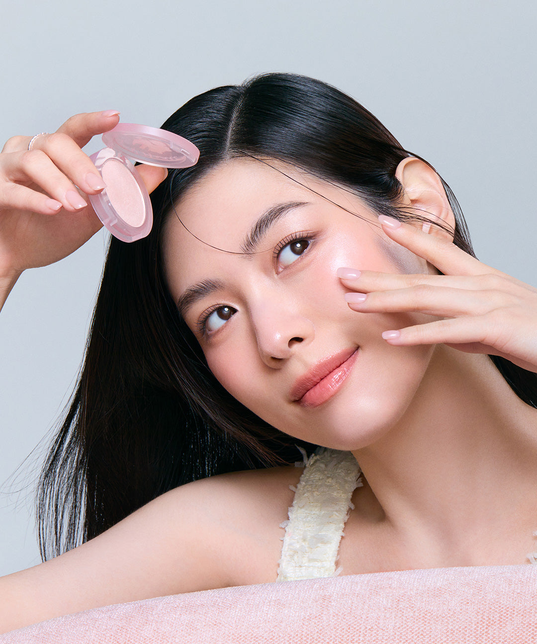 piyonna Pink For Every Heart Edition Careglow Highlighter with Finger Puff Maquillage Joues Highlighter
