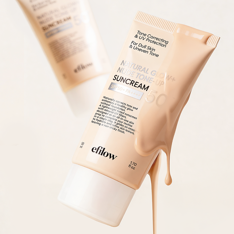 piyonna Natural Glow Nude Tone Up Foundation-Free Sun Cream 50ml SPF50+ PA++++ Solaire Crème solaire