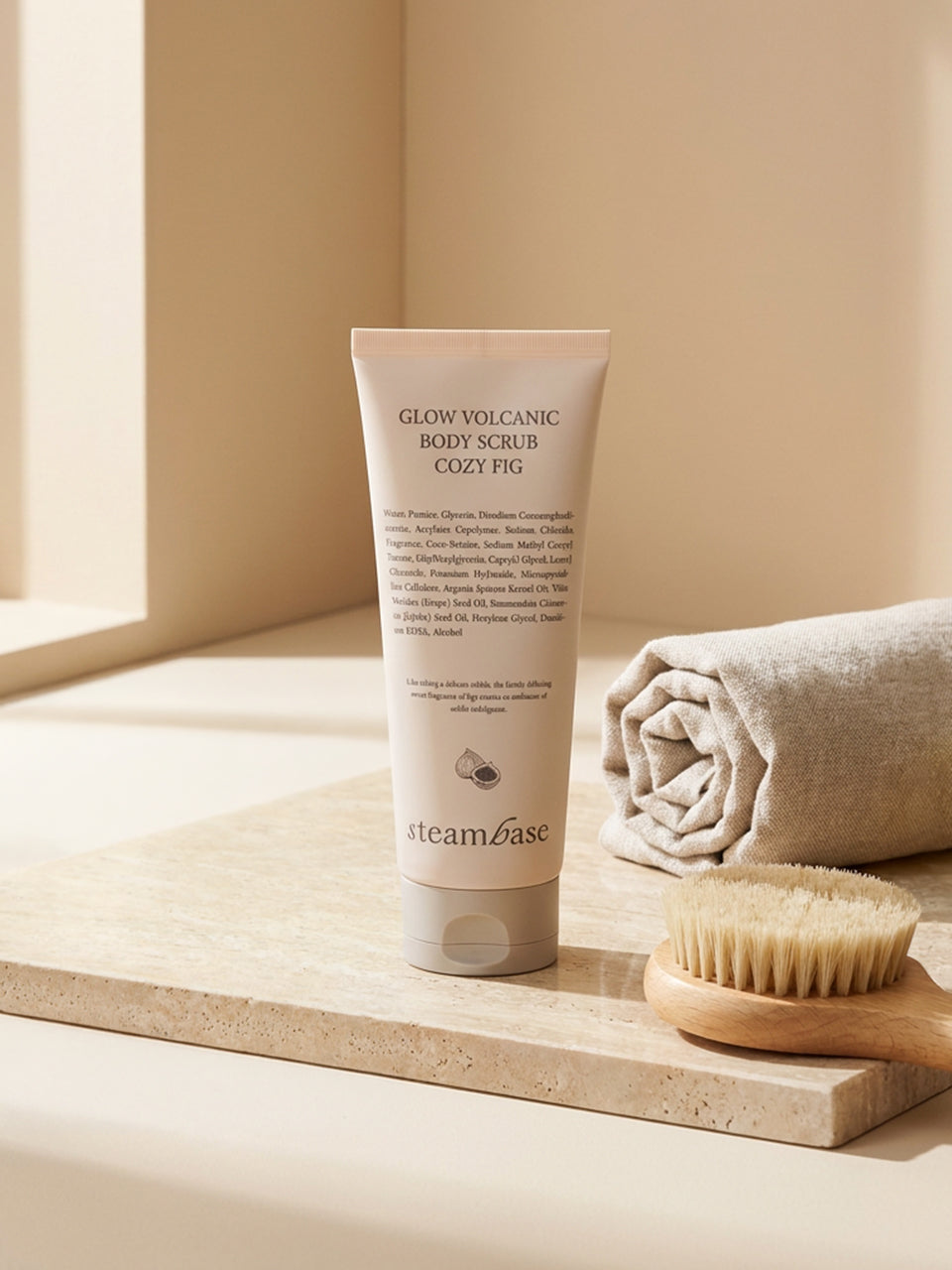 piyonna Glow Volcanic Body Scrub 200ml (Cozy Fig) Face Care Cleanser Exfoliator