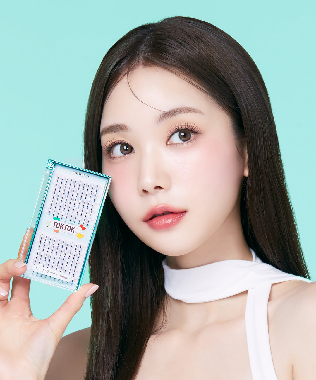 piyonna Toktokhara W Eyelashes 100pcs Makeup Beauty Tools False Lashes
