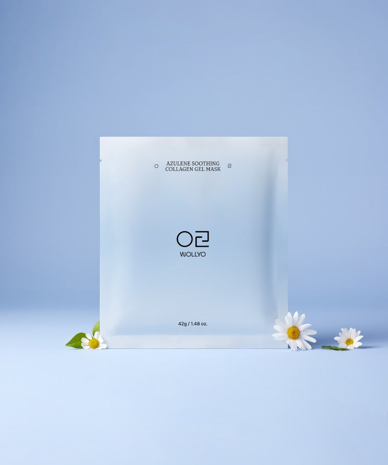 piyonna [Effet Fraîcheur💙] WOLLYYO Masque Hydrogel Azulène (1 pc) Masque Masque de nuit
