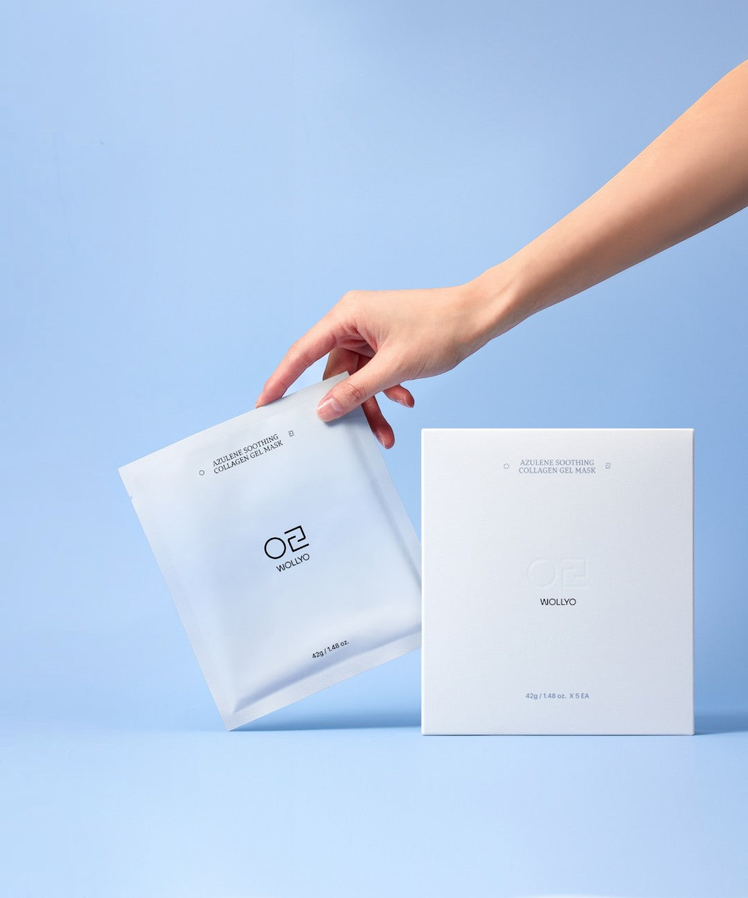 piyonna [Cooling Care💙] WOLLYYO Azulene Collagen Soothing Hydrogel Mask (1 Sheet) Face Mask Sleeping Pack