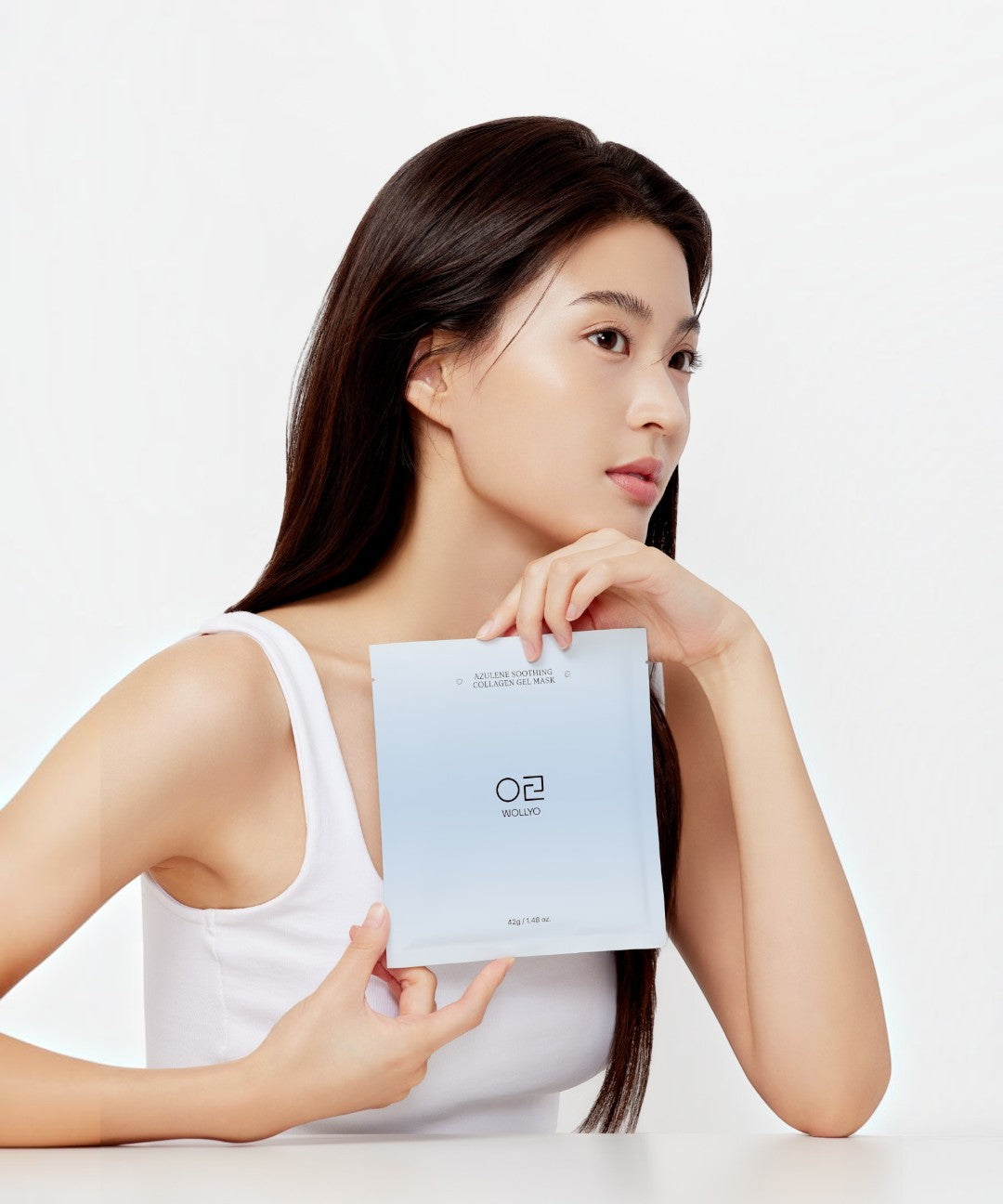 piyonna [Cooling Care💙] WOLLYYO Azulene Collagen Soothing Hydrogel Mask (1 Sheet) Face Mask Sleeping Pack