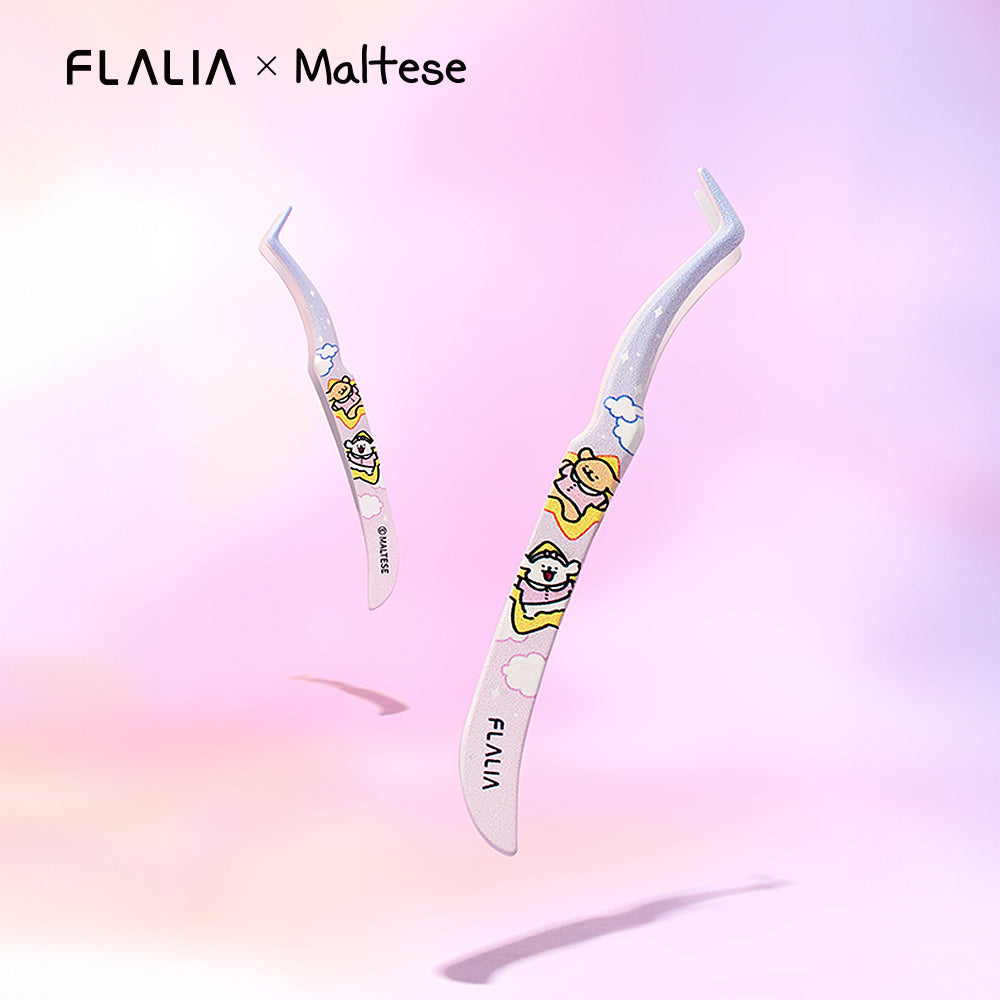 piyonna Maltiz Dream Edition Tweezer Curve Eyelash Tweezers Maquillage Accessoires beauté Recourbe-cils