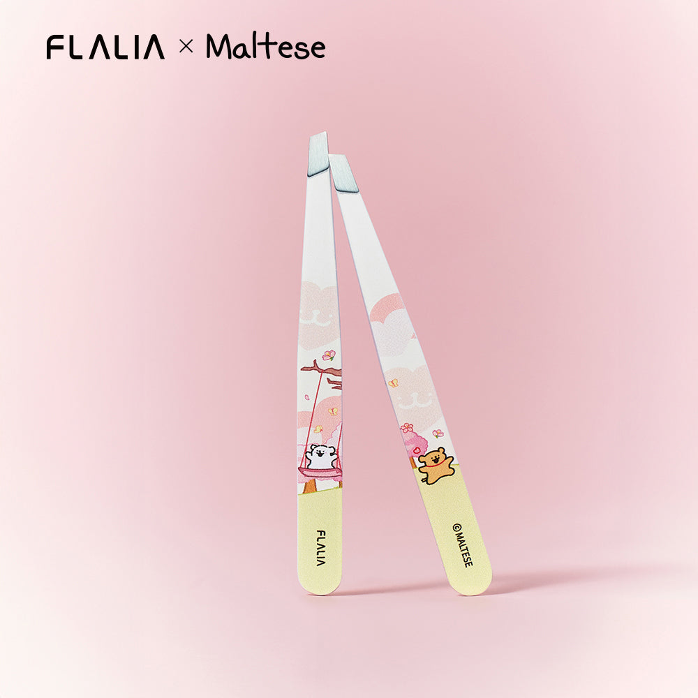 piyonna Maltiz Tweezer Cherry Blossom Straight Eyelash Tweezers Maquillage Accessoires beauté Recourbe-cils