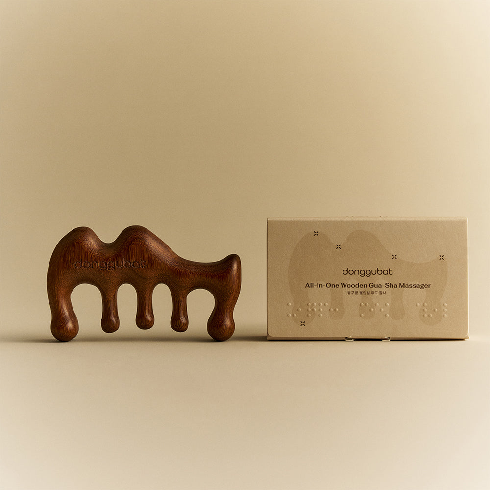 piyonna Donggubat All-in-One Wood Gua Sha Maquillage Accessoires beauté Outil de massage