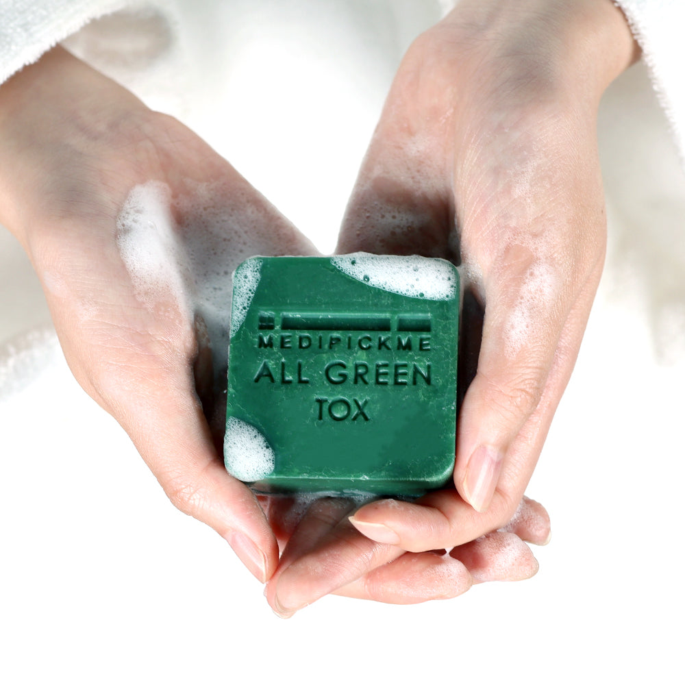 piyonna All Green Tox Solution Cica Weakly Acidic Cleansing Bar 90g Soins visage Démaquillage Huile dém.