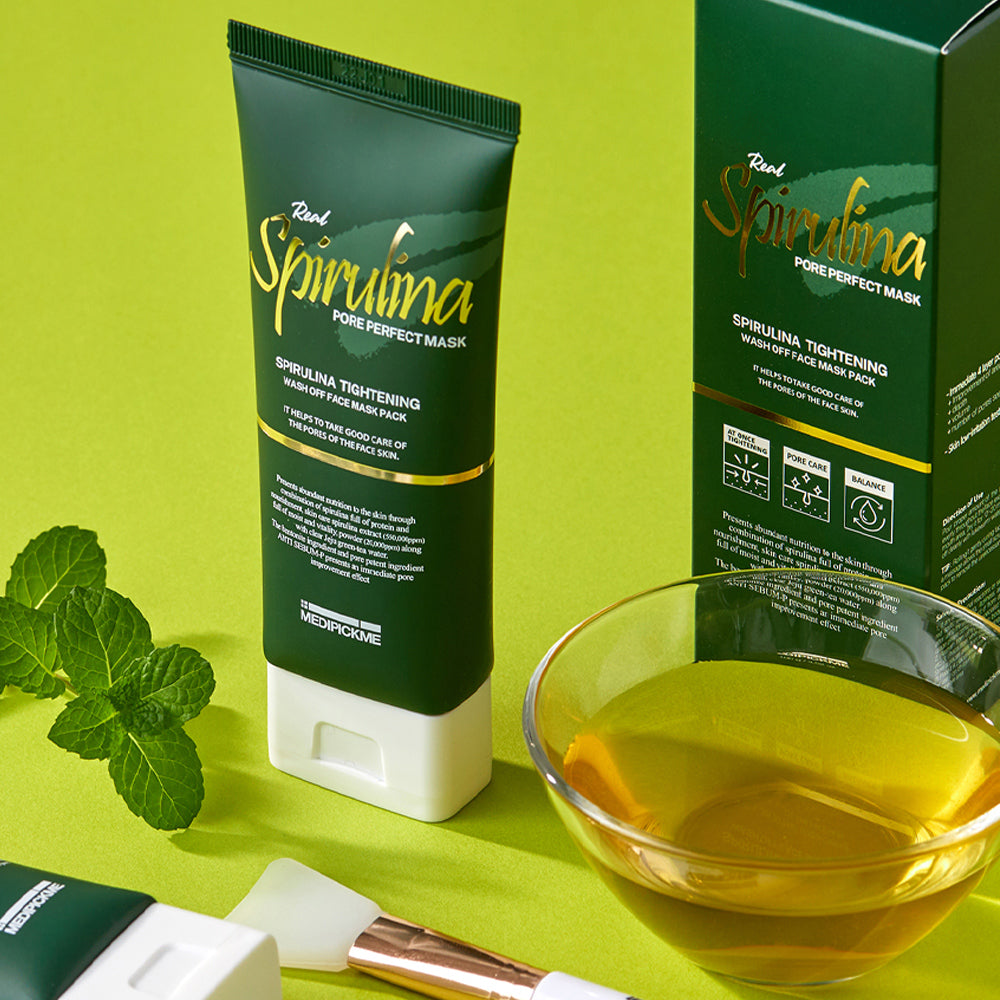 piyonna Real Spirulina Pore Perfect Mask Pack 100g Masque Masque à rincer