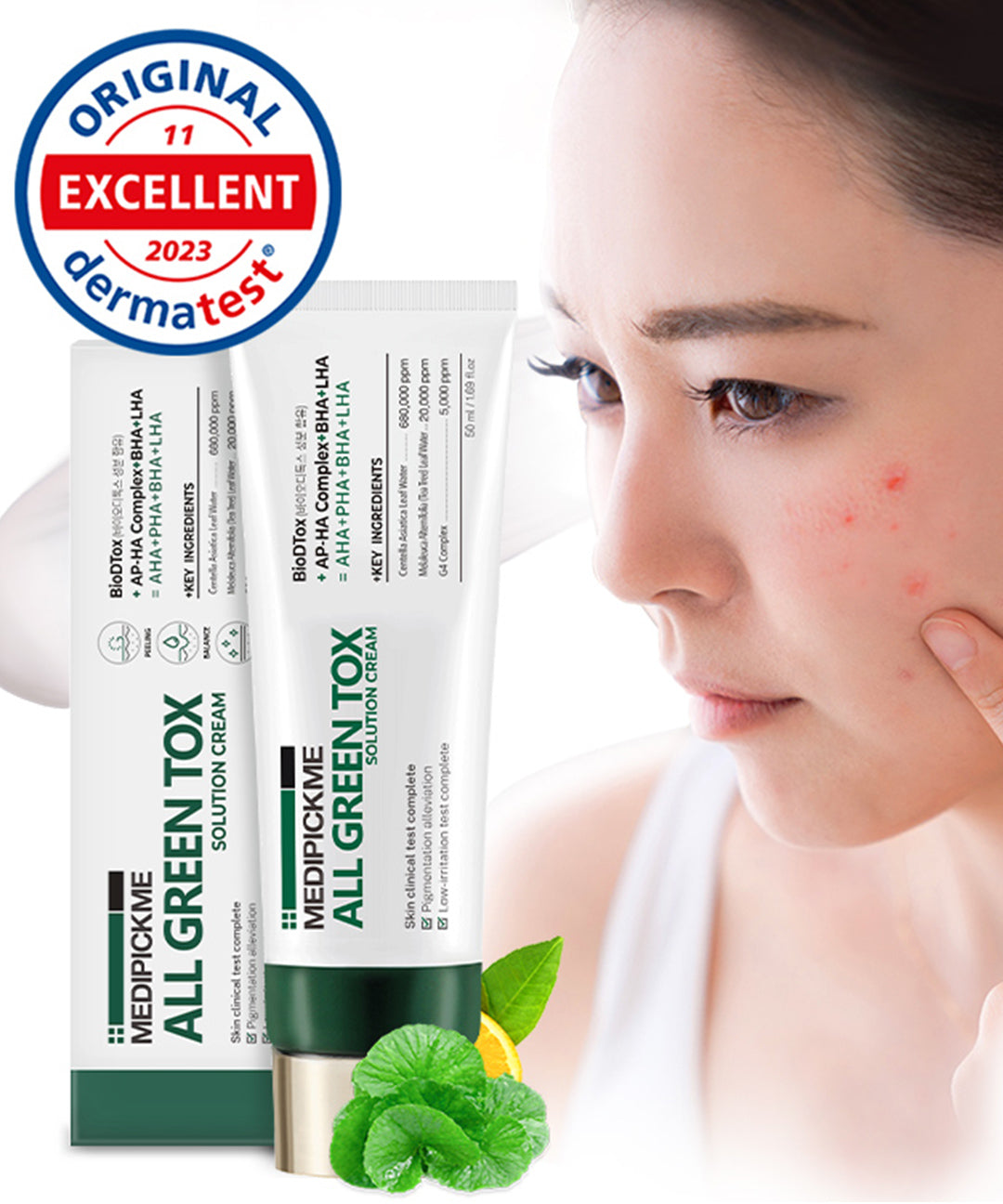 piyonna All Green Tox Solution Cica Scar Cream 50ml Soins visage Crème
