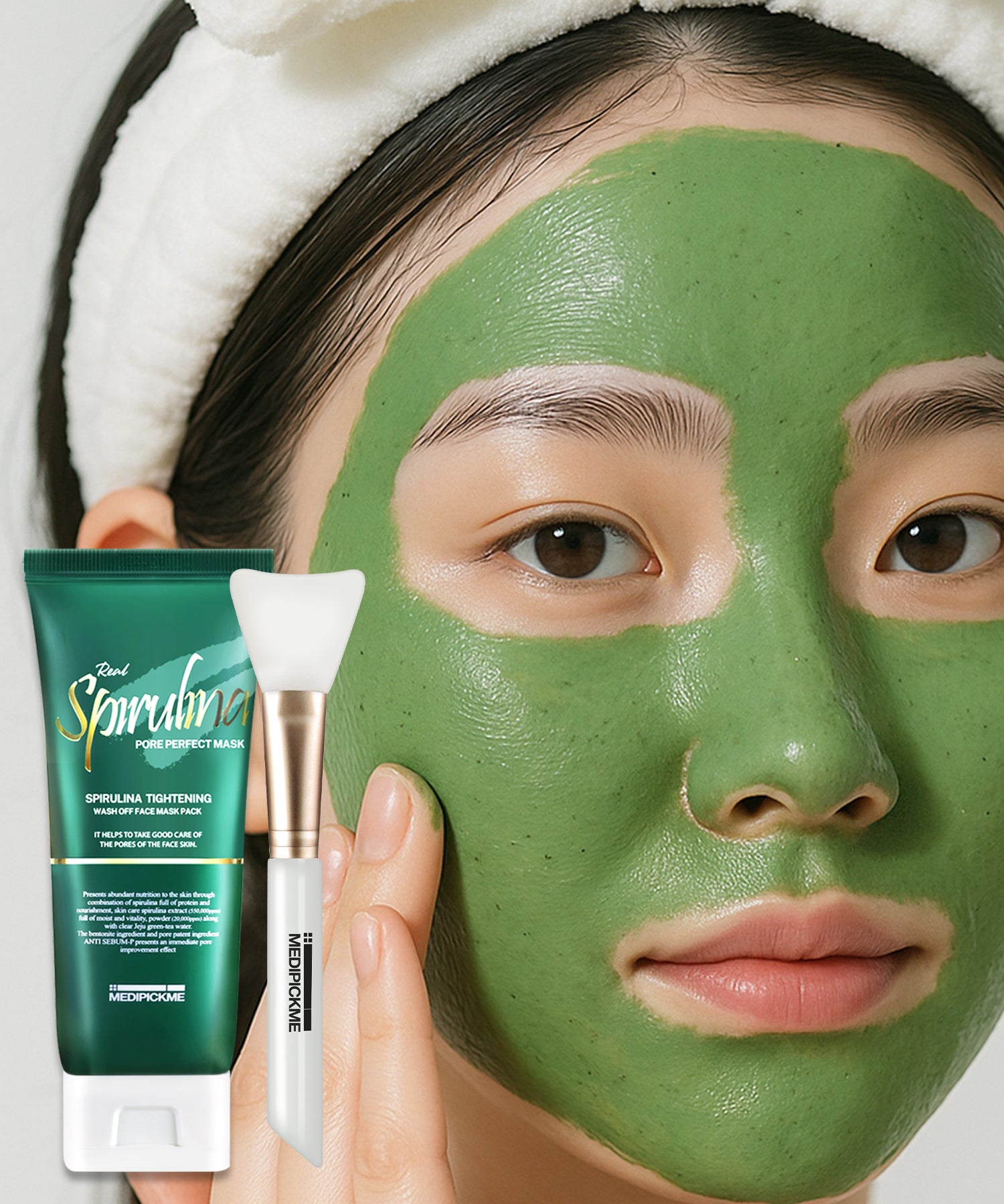 piyonna Real Spirulina Pore Perfect Mask Pack 100g Masque Masque à rincer