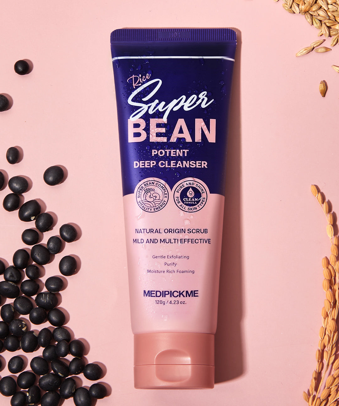 piyonna Rice Super Bean Poten Deep Cleanser 120g Soins visage Démaquillage Mousse nettoyante