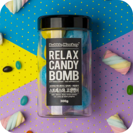 piyonna Relax Candybam Carbonated Bath Bomb 300g Hair & Body Care Body Care Bath Product