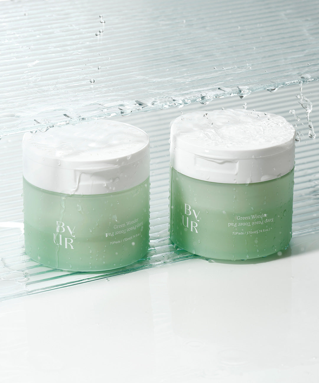 piyonna Green Wonder Keep Peace Toner Pad 70 Sheets Soins visage Toner Pads tonifiants