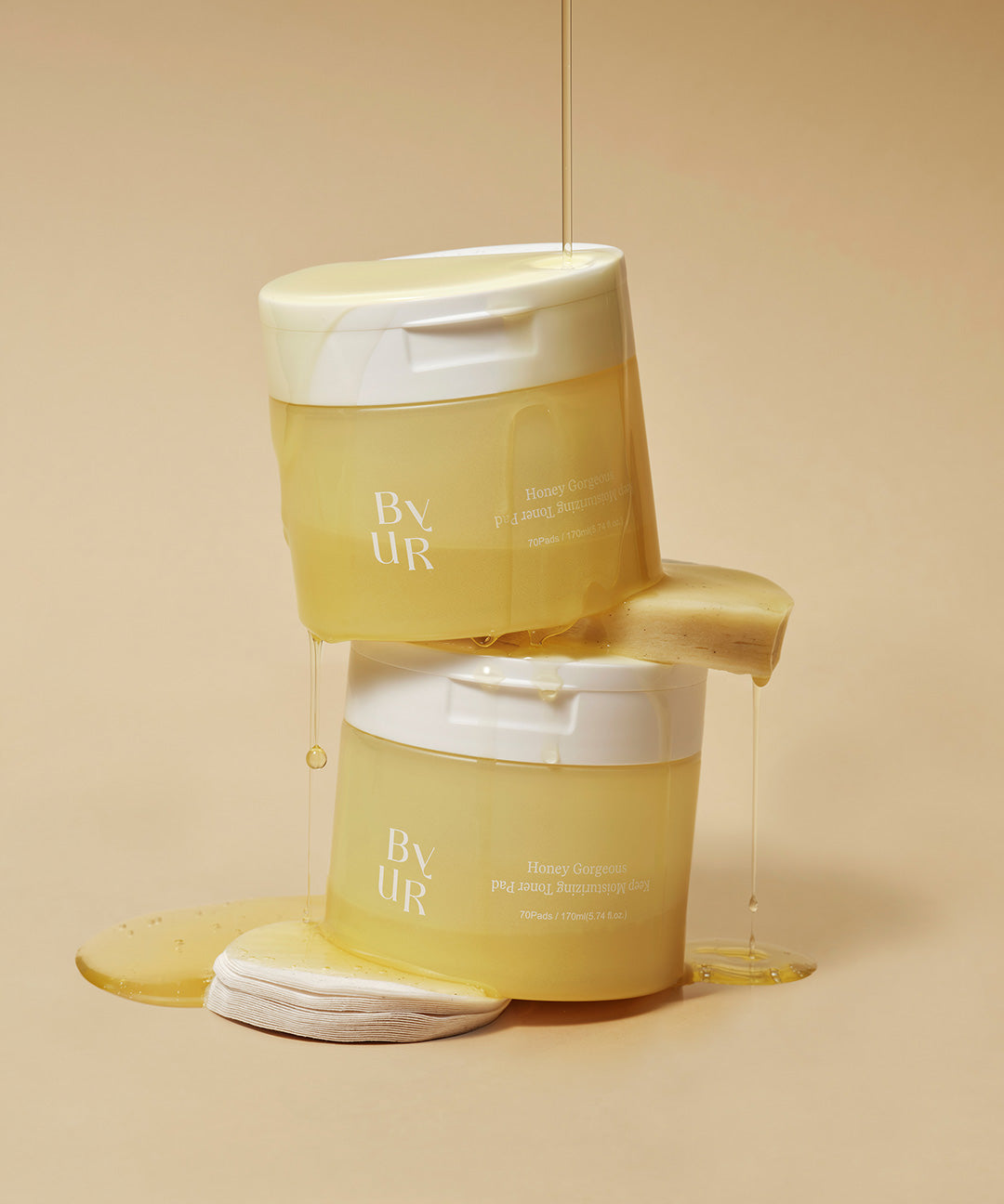 piyonna Honey Gorgeous Keep Moisturizing Toner Pad 70 Sheets Soins visage Toner Pads tonifiants