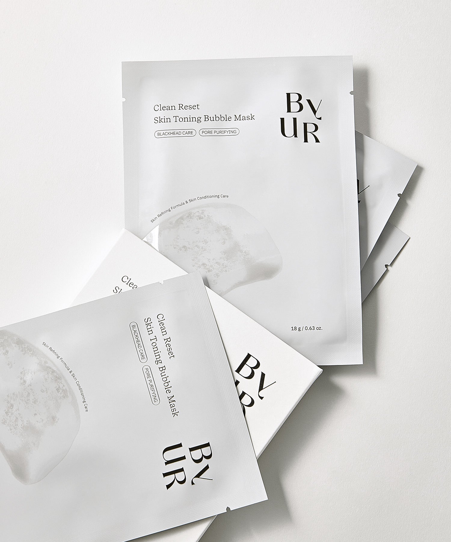piyonna Clean Reset Skin Toning Bubble Mask 4 Sheets Face Mask Wash Off Mask
