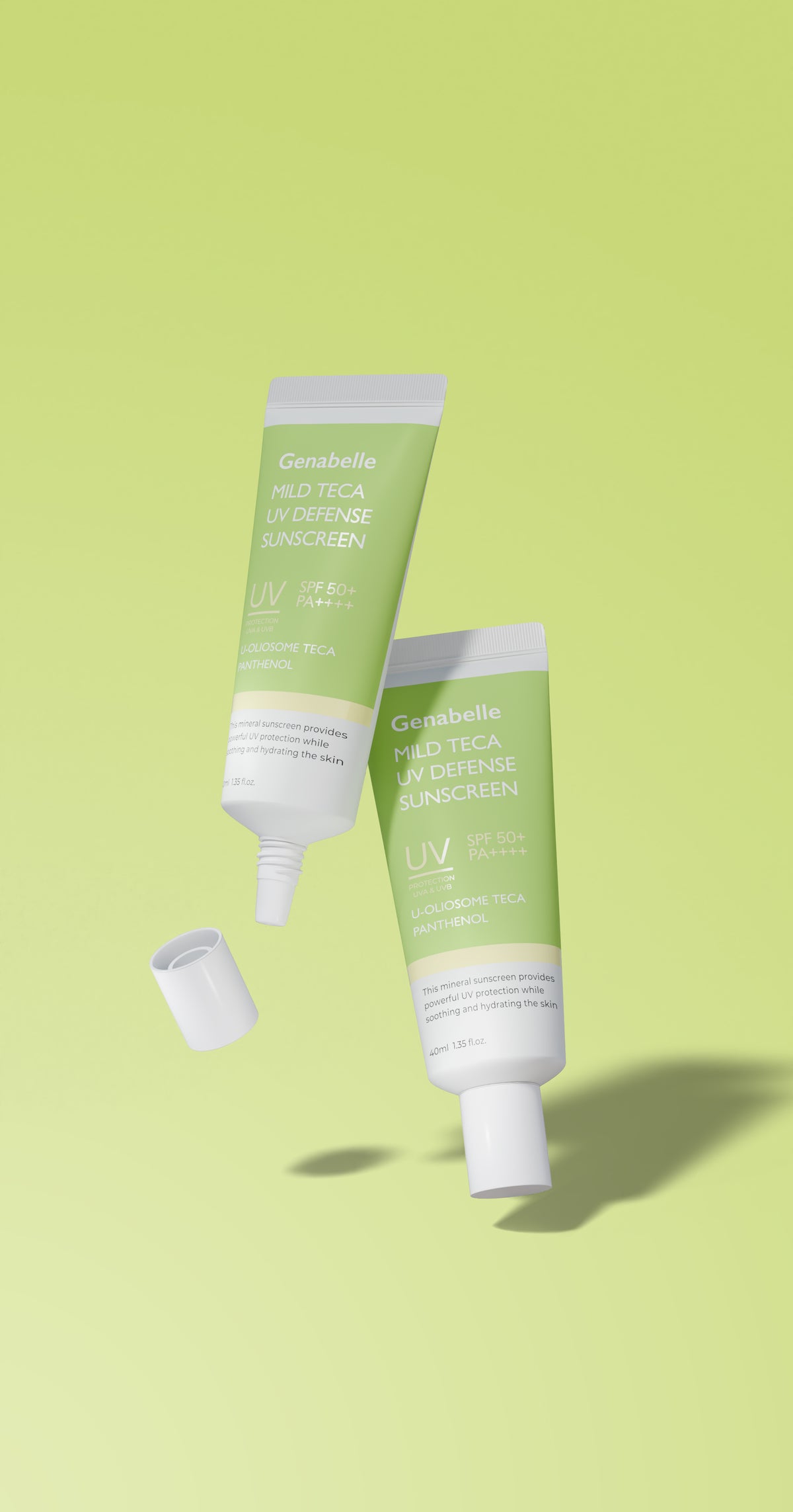 piyonna Zenabel Mild Teca UV Defense Sun Cream SPF50+ PA++++ 40ml Solaire Crème solaire