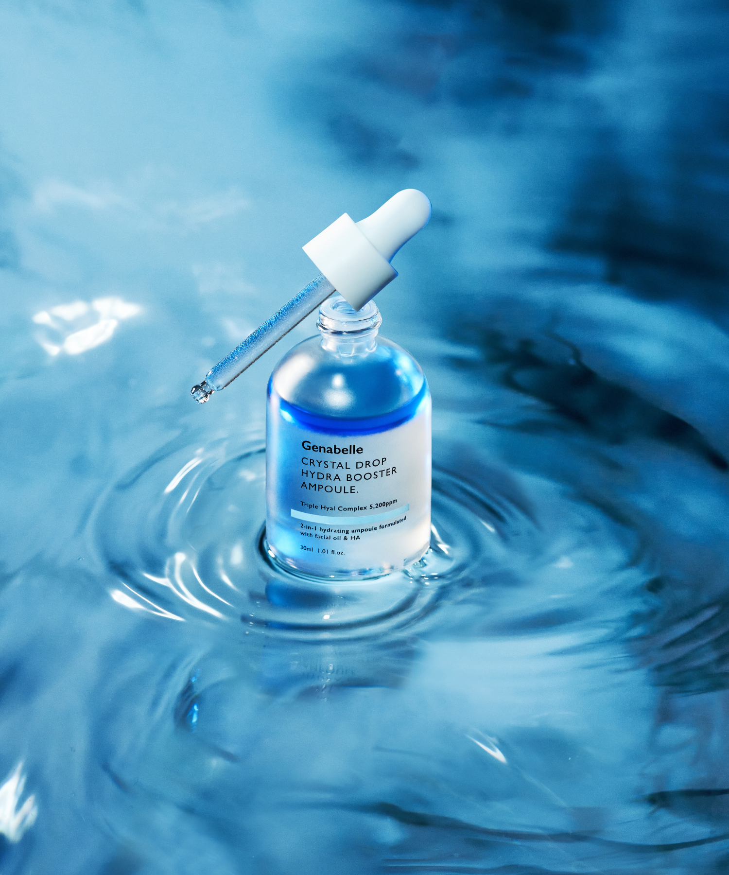 piyonna Zenabel Crystal Drop Hyaluronic Acid Oil Water Booster Ampoule 30ml Soins visage Sérum