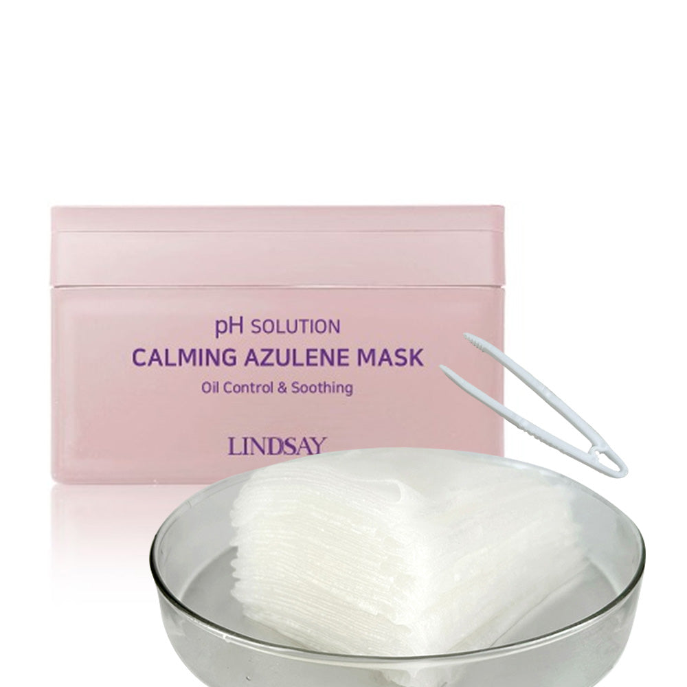 piyonna Lindsay pH Solution Calming Azulene Mask Pack 300g 24 Sheets Face Mask Sheet Mask