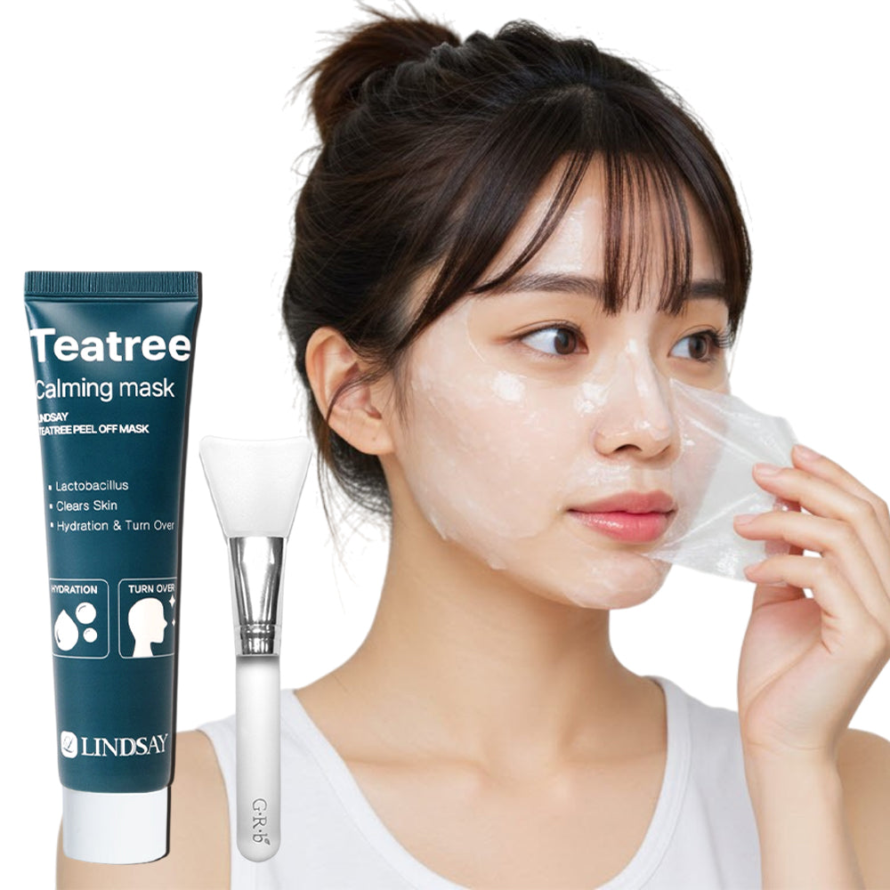 piyonna Lindsay Tea Tree Calming Wrapping Collagen Peel Off Mask 70ml with Brush Masque Masque peel off