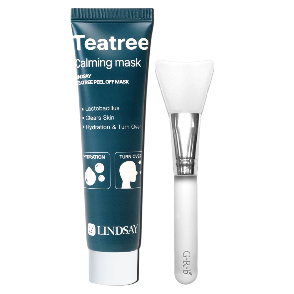piyonna Lindsay Tea Tree Calming Wrapping Collagen Peel Off Mask 70ml with Brush Masque Masque peel off