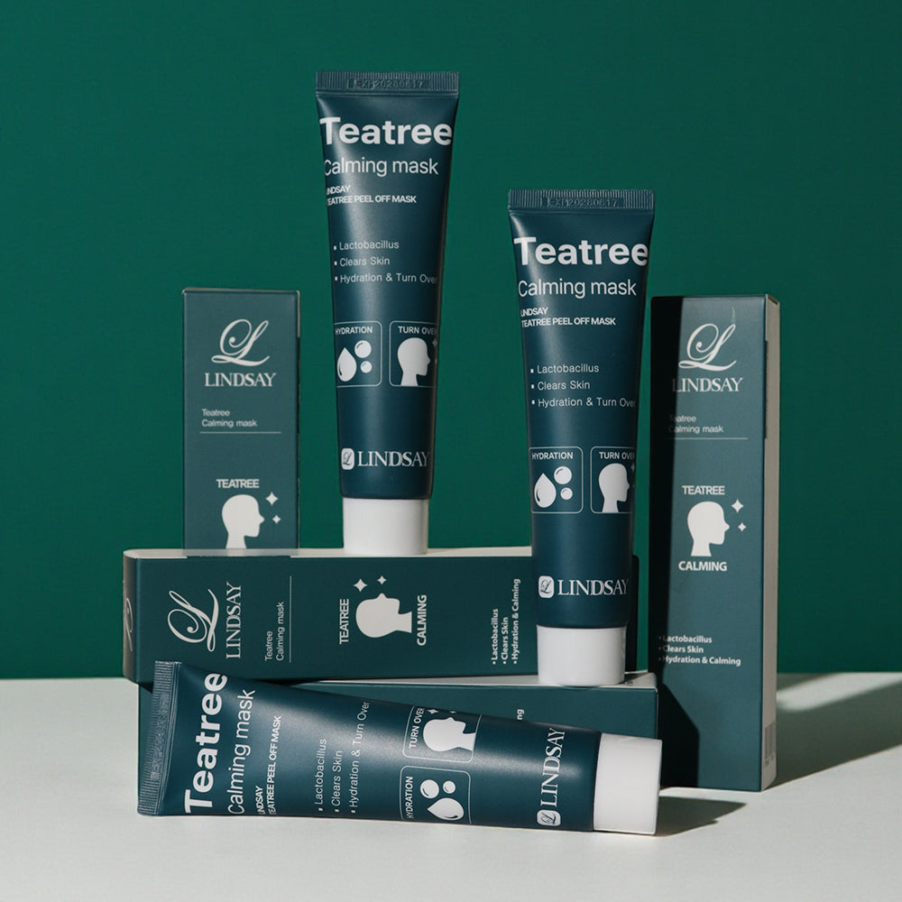 piyonna Lindsay Tea Tree Calming Wrapping Collagen Peel Off Mask 70ml with Brush Masque Masque peel off