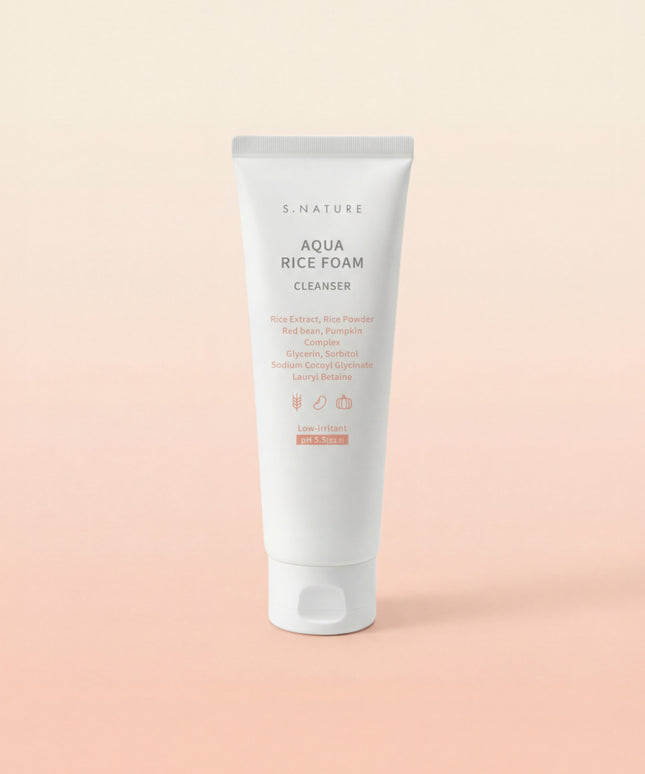 piyonna Nettoyant moussant au riz Aqua (160 ml) Soins visage Démaquillage Mousse nettoyante