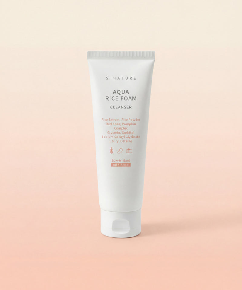 piyonna Nettoyant moussant au riz Aqua (160 ml) Soin de la peau Démaquillage Mousse & Gel nettoyant