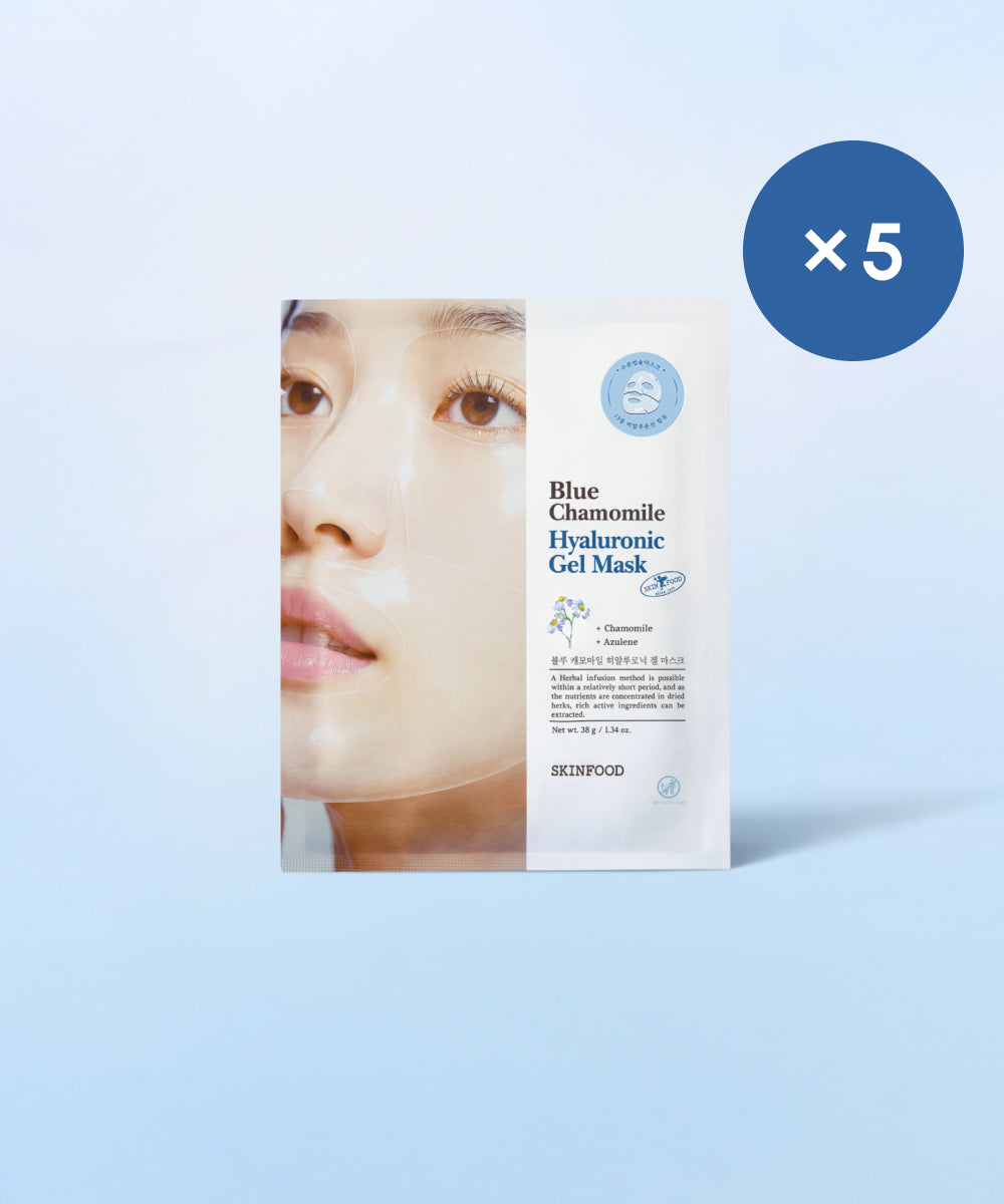 piyonna BLUE CHAMOMILE HYALURONIC GEL MASK 5EA Face Mask Sheet Mask