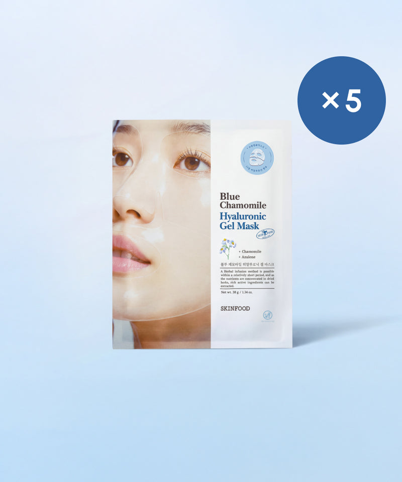 piyonna Masque Gel à l’Acide Hyaluronique à la Camomille Bleue (5 pcs) Soins visage