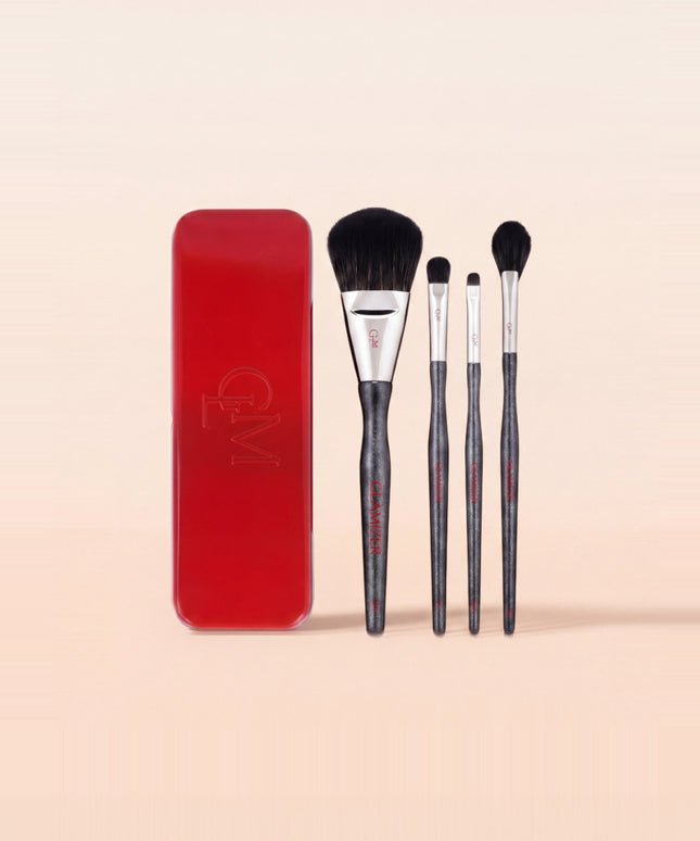 piyonna Level-Up Set (4 Brushes + Tin Case) Makeup Beauty Tools Makeup Brush