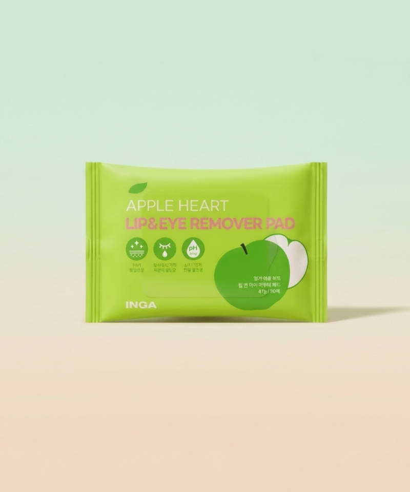 piyonna Apple Heart Lip and Eye Remover Pad 30sheets Face Care Cleansing Wipe