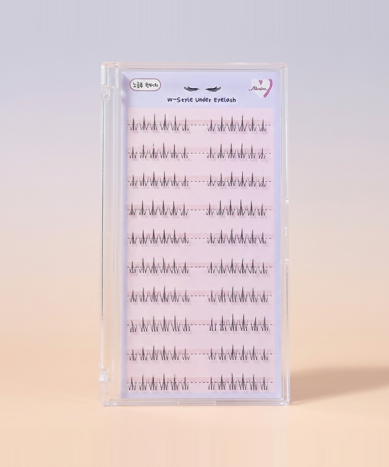 piyonna Mibeurin No-Glue W-Type Under Lash 10-Pack Maquillage Access. beauté Faux cils