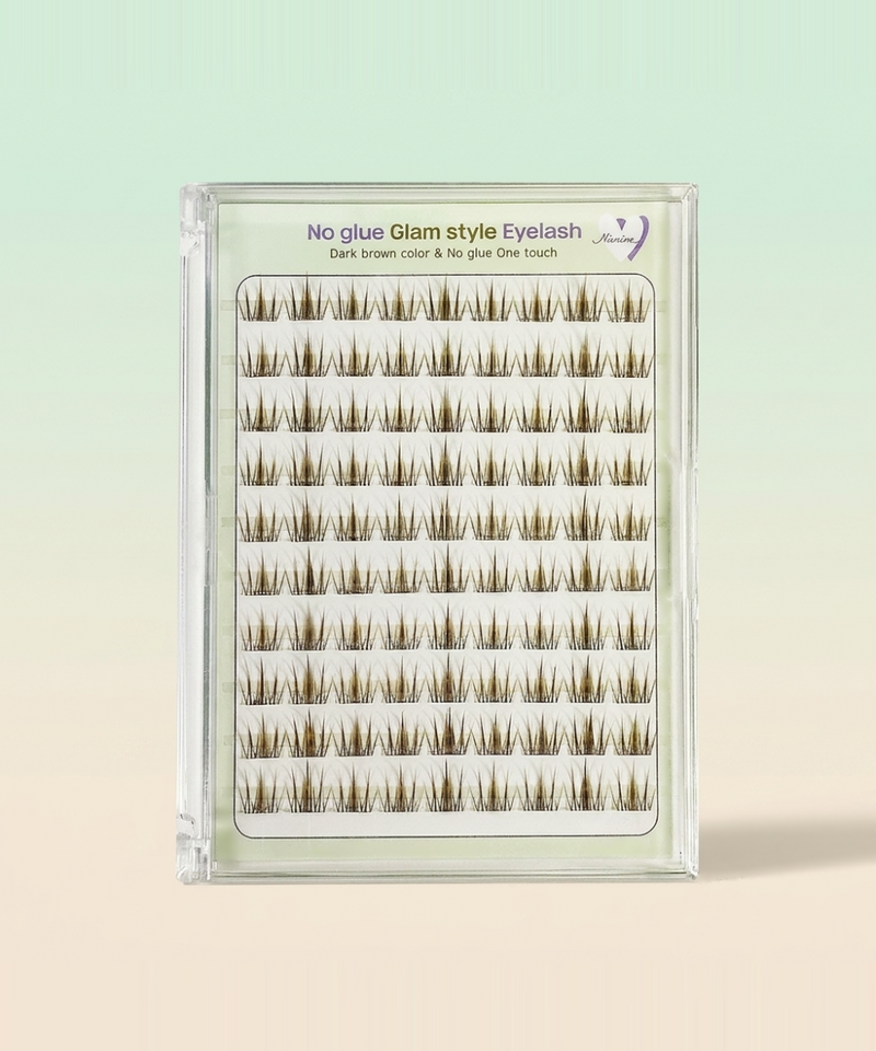 piyonna Mibeurin Dark Brown No-Glue DB Glam Lash 10-Pack Maquillage Access. beauté Faux cils