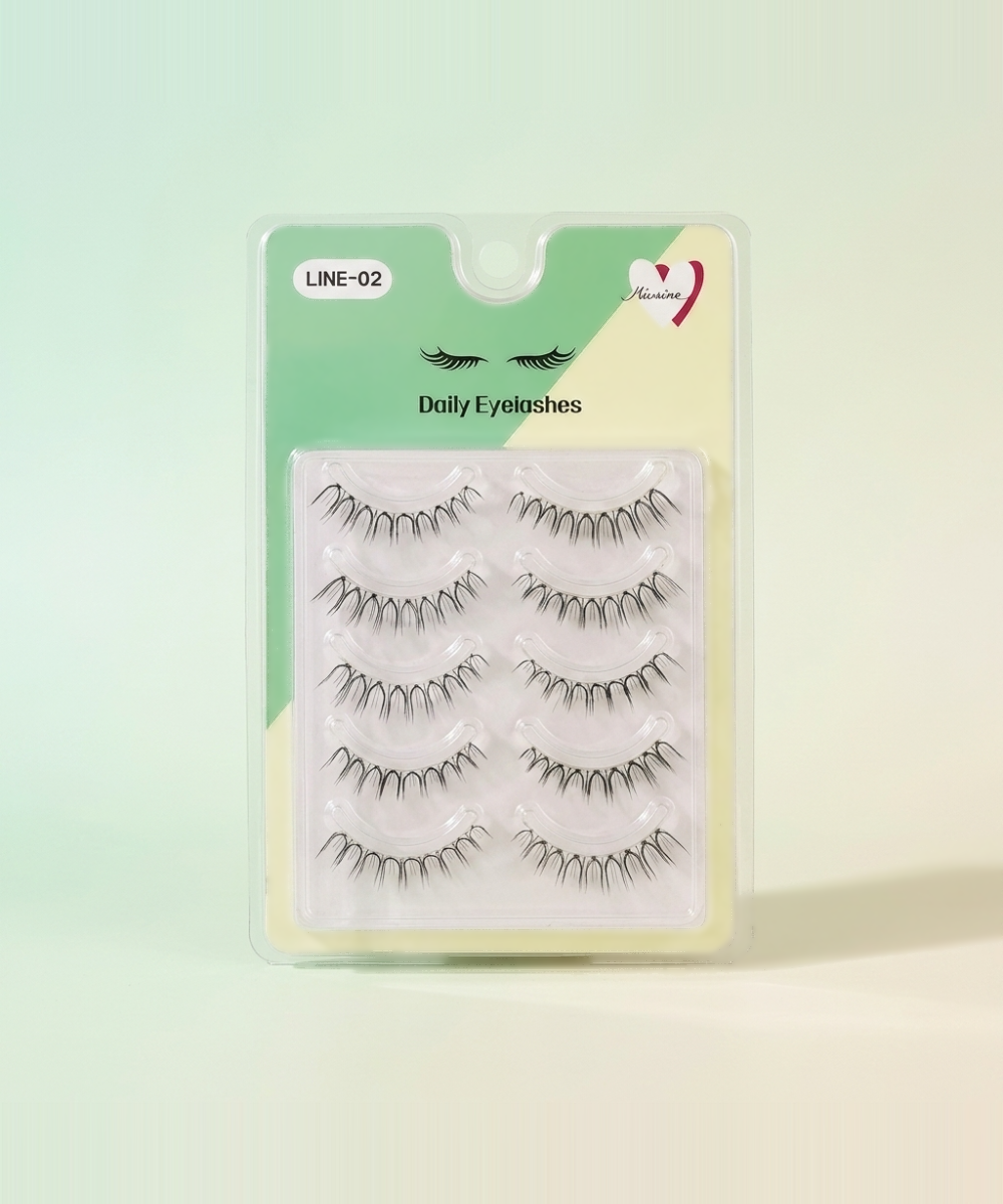 piyonna Mibeurin 5-Pair Daily Eye Lash Line 02 Maquillage Accessoires beauté Faux cils