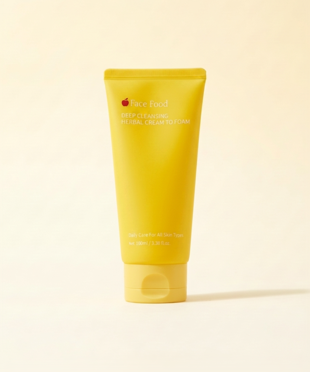 piyonna Face Food Herbal Deep Cleansing Foam 100ml Soin de la peau Démaquillage Mousse & Gel nettoyant