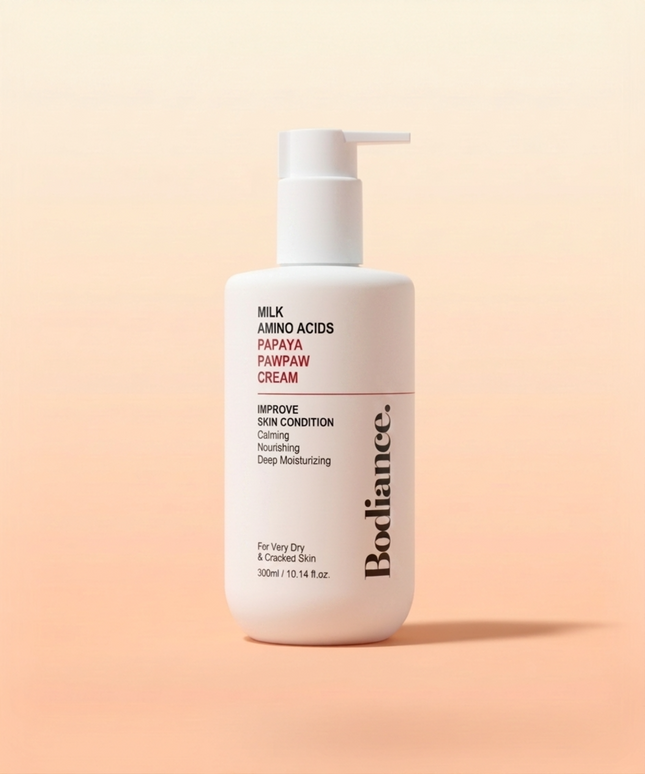 piyonna Bodience Milk Amino Acid Papaya Popo Body Cream 300ml Hair & Body Care Body Care Body Lotion