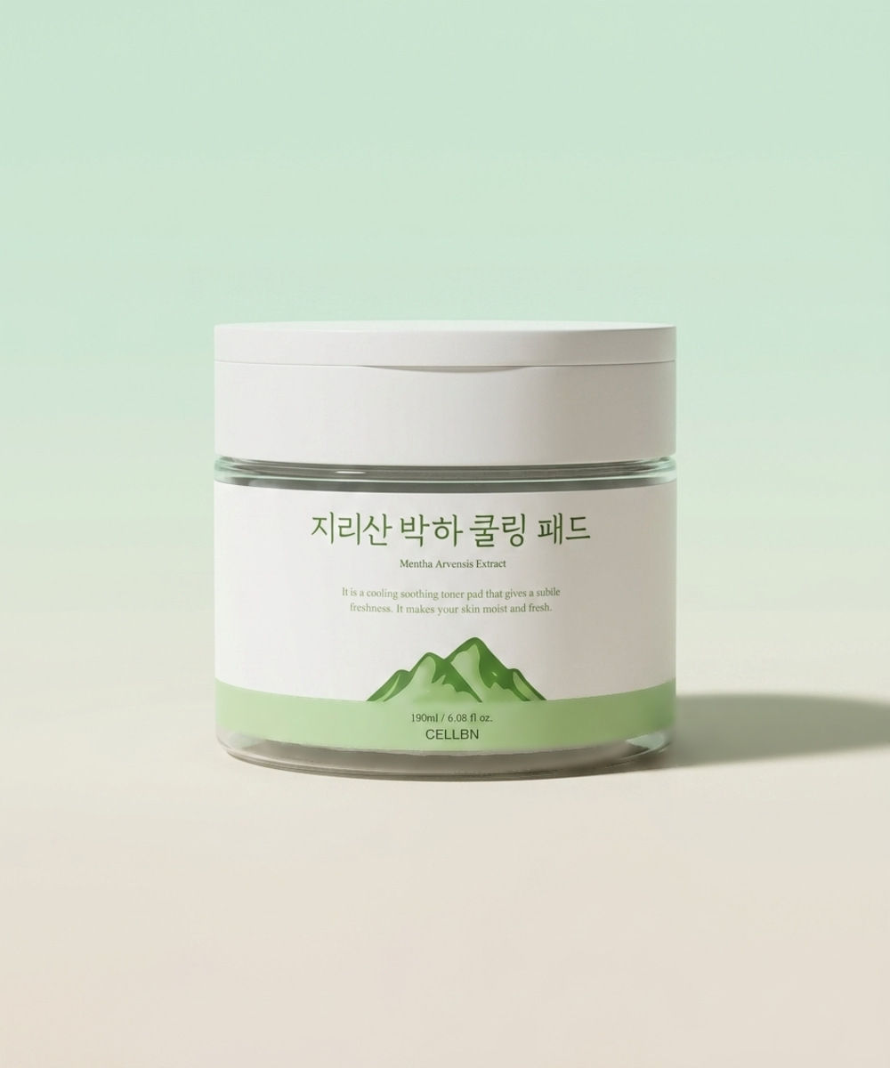 piyonna Pads Rafraîchissants à la Menthe de Jirisan 180ml (70 feuilles) Soins visage Toner Pads tonifiants
