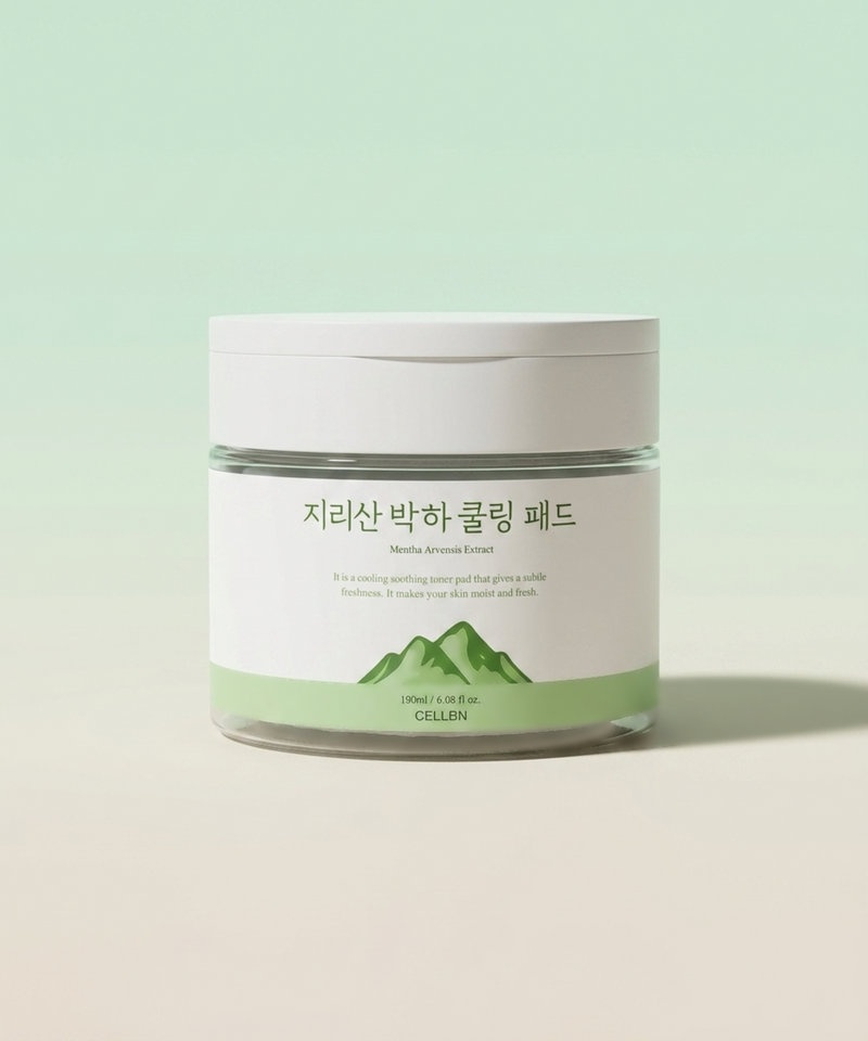 piyonna Pads Rafraîchissants à la Menthe de Jirisan 180ml (70 feuilles) Soins visage Toner Pads tonifiants