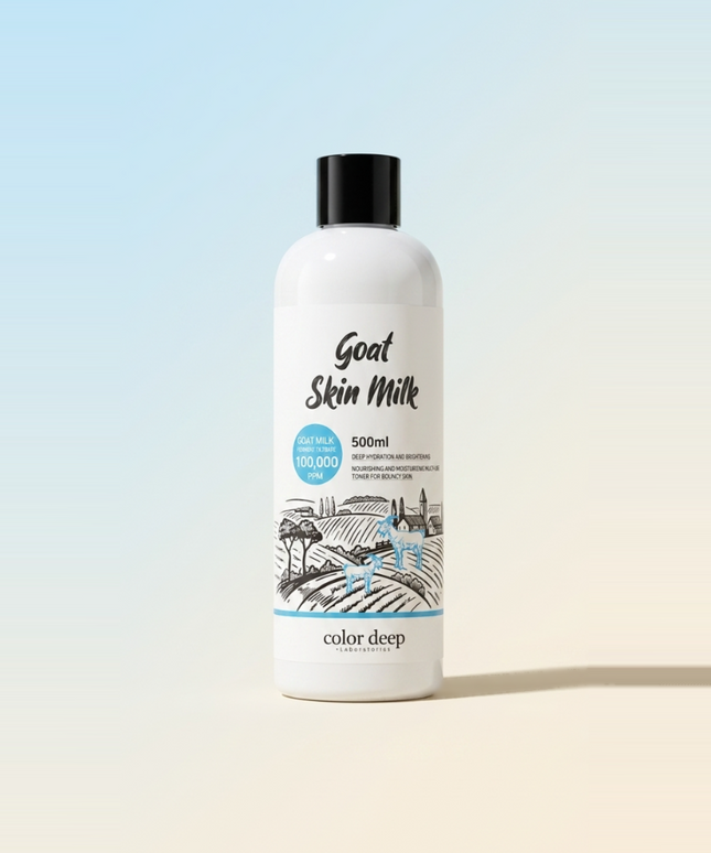 piyonna Colordeep Goat Skin Milk Whitening Ampoule Mochi Toner Large Size 500ml Face Care Toner Liquid Toner